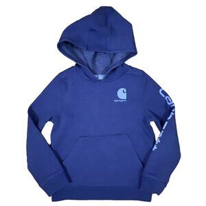 Carhartt Hoodie Girls Size 6 Purple Arm Spellout Logo